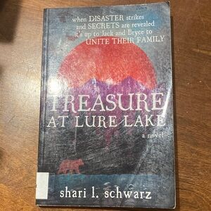 Treasure at Lure Lake by Shari L. Schwarz - Dark Blue & Red Cover Paperback